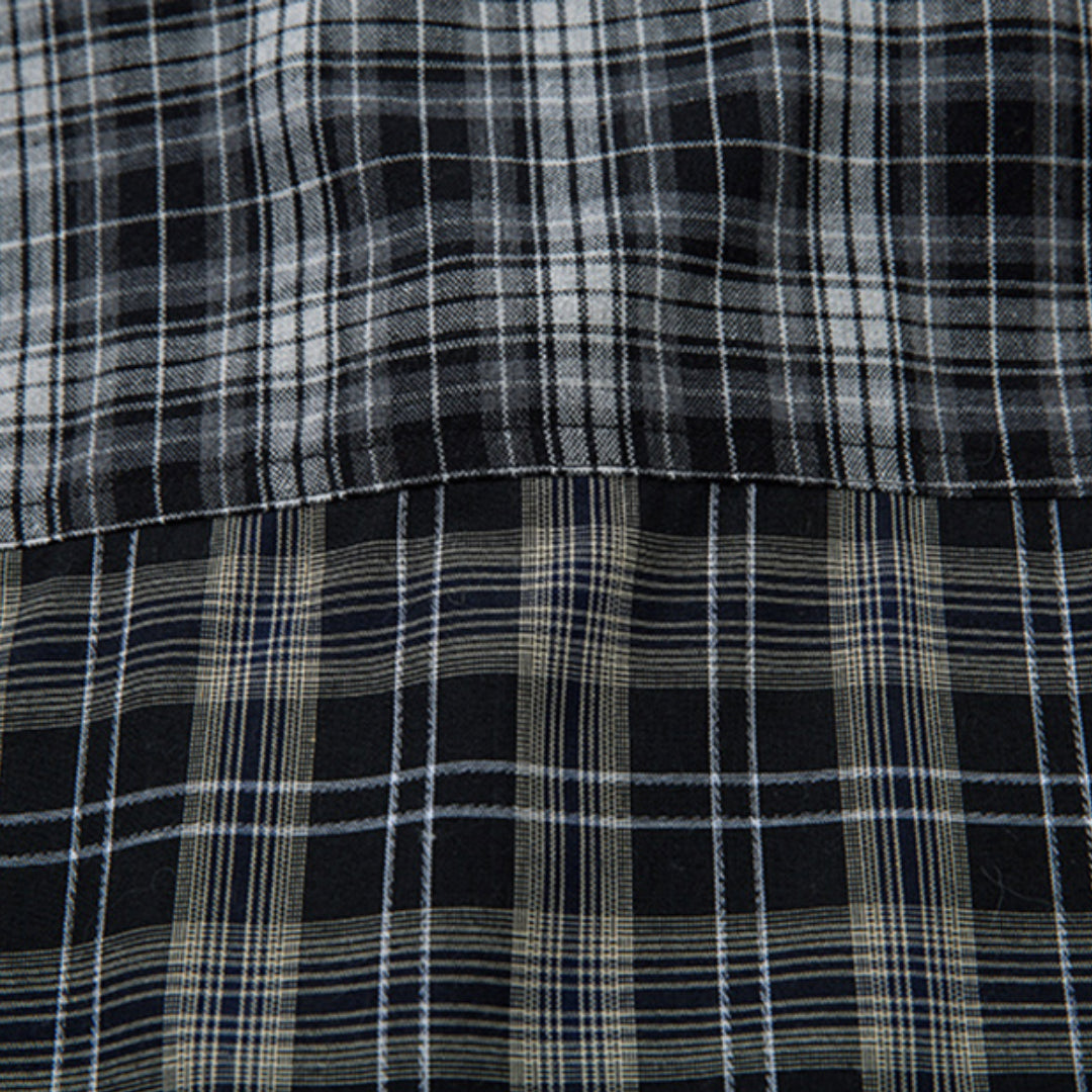 hoover color block shirt