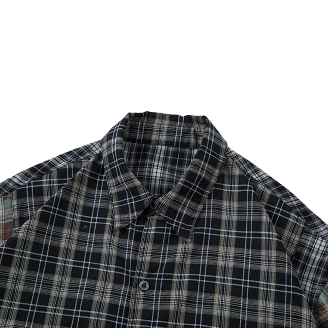 hoover color block shirt