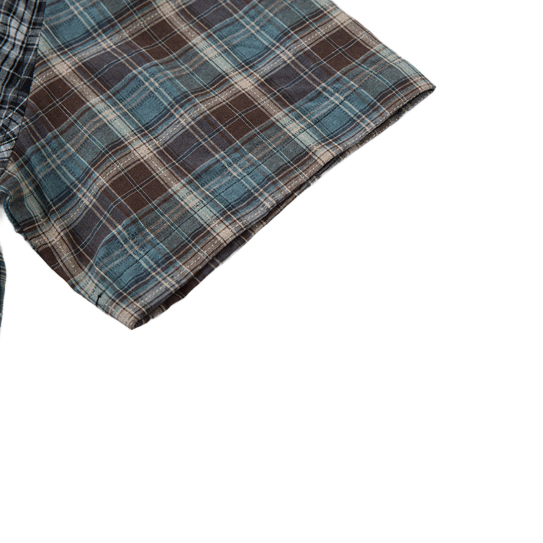 hoover color block shirt