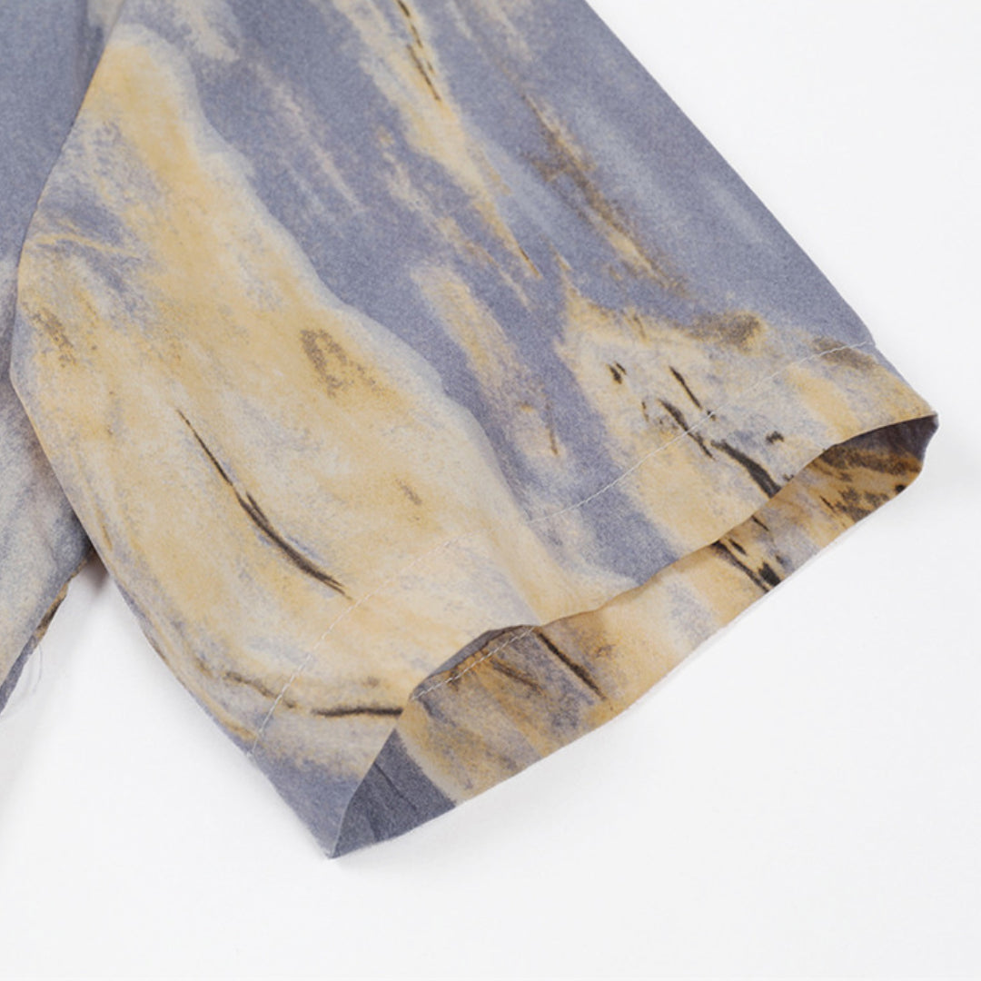 marbled lavender shirt