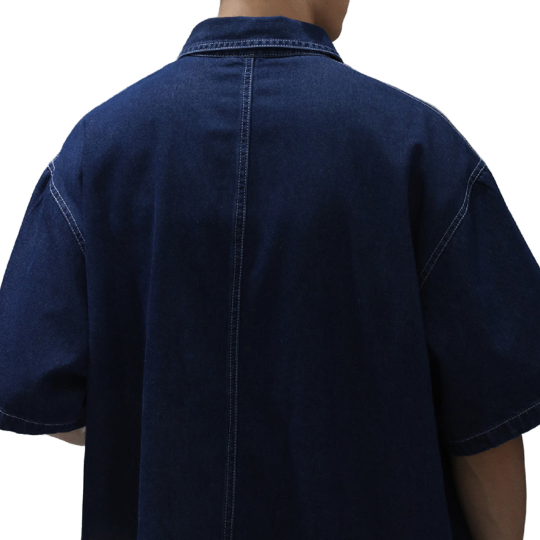navy carpenter denim shirt