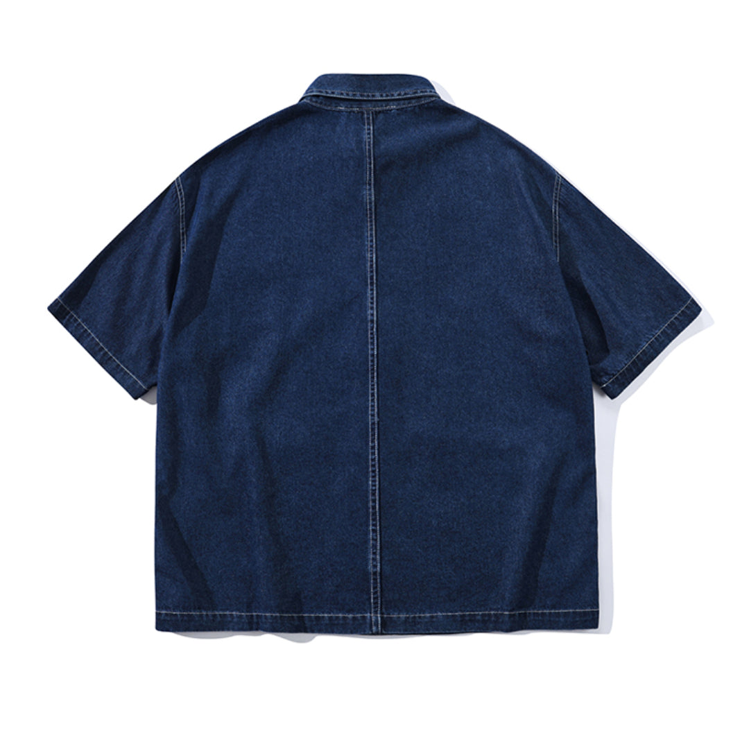 navy carpenter denim shirt