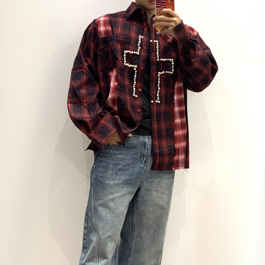 Pearl Cross Plaid Shirt
