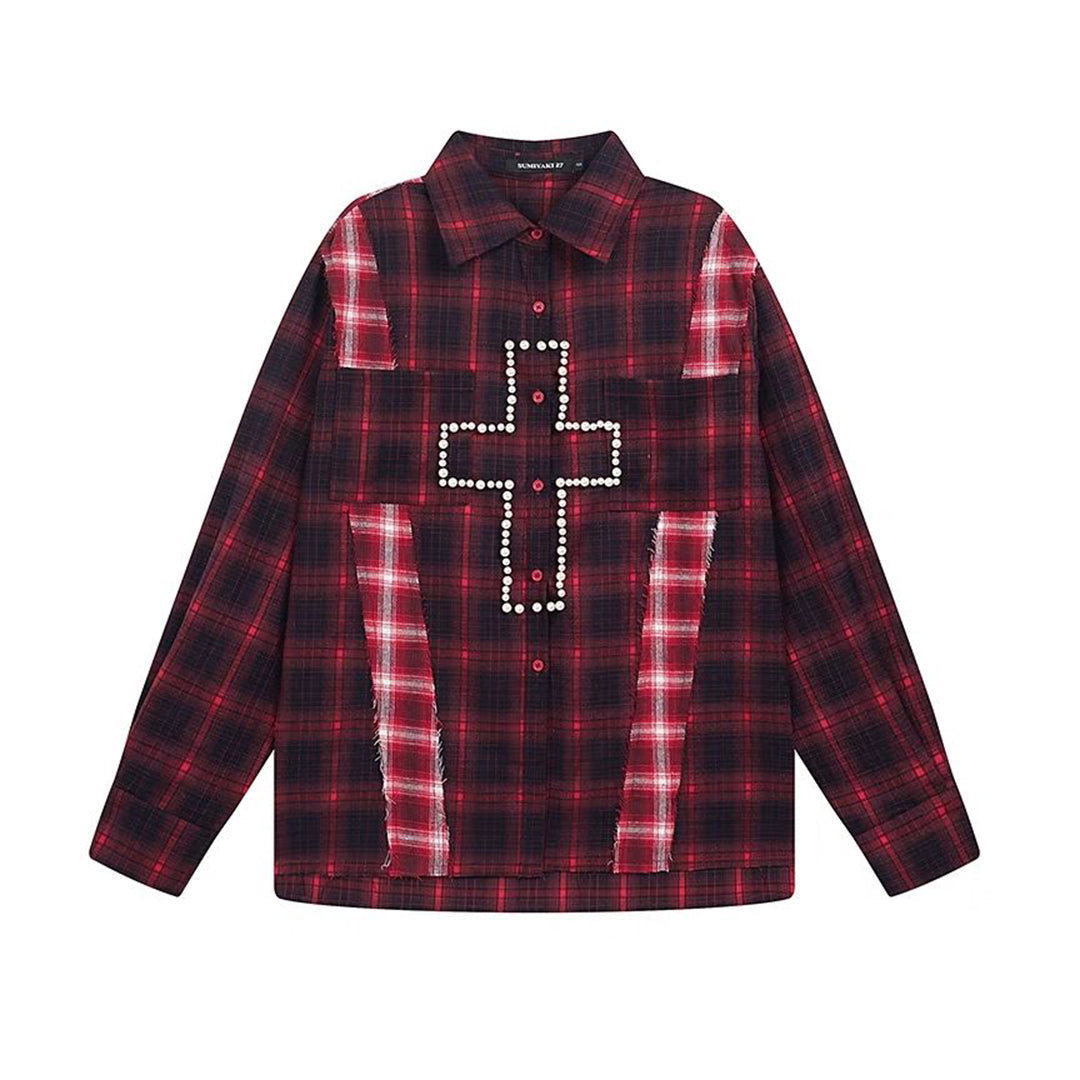 Pearl Cross Plaid Shirt