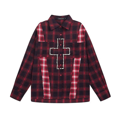 Pearl Cross Plaid Shirt