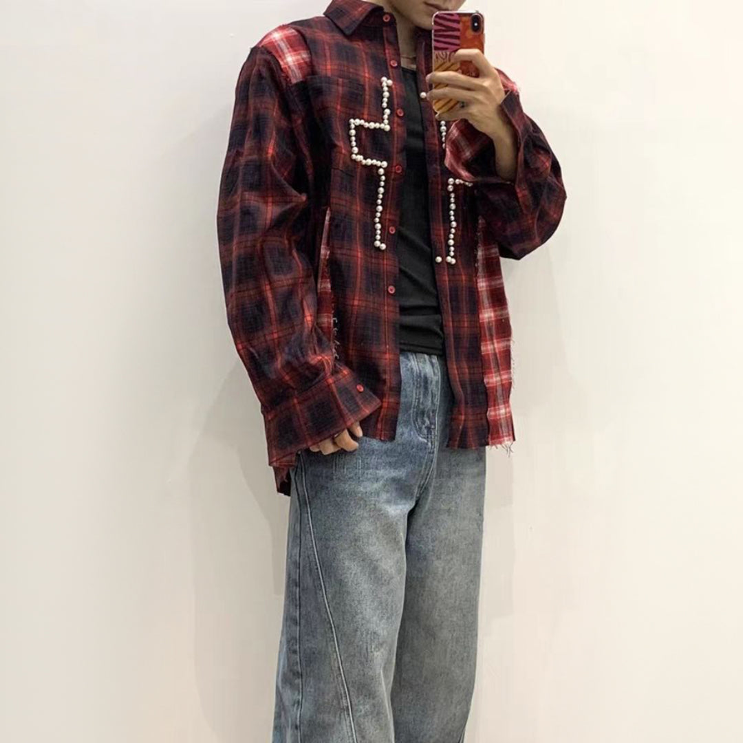 Pearl Cross Plaid Shirt