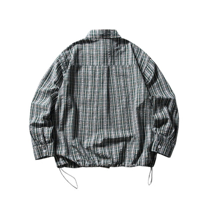 Plaid Drawstring Shirt