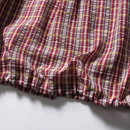 Plaid Drawstring Shirt