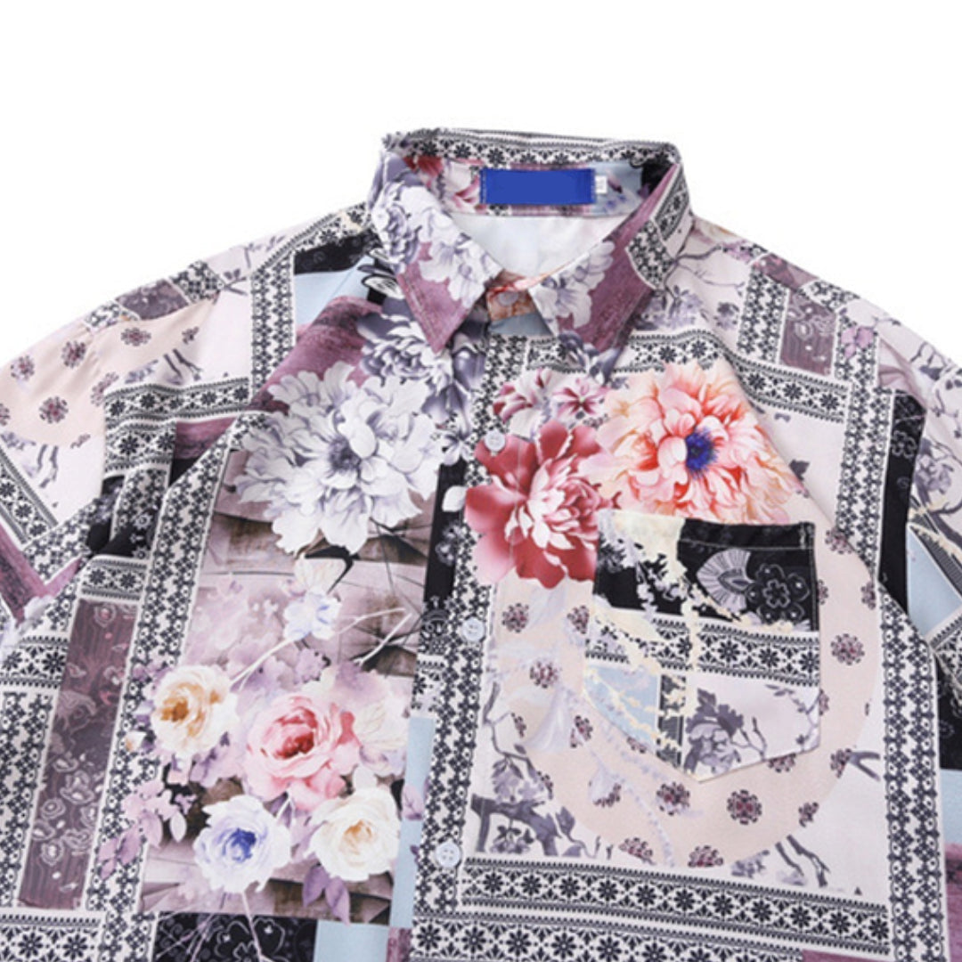 floral clash shirt