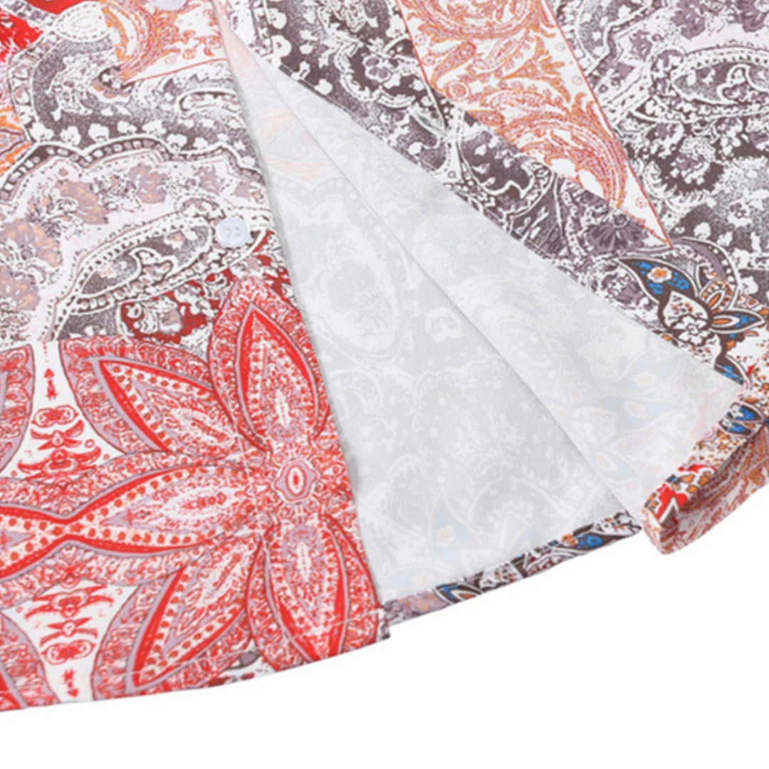 crimson knot paisley shirt