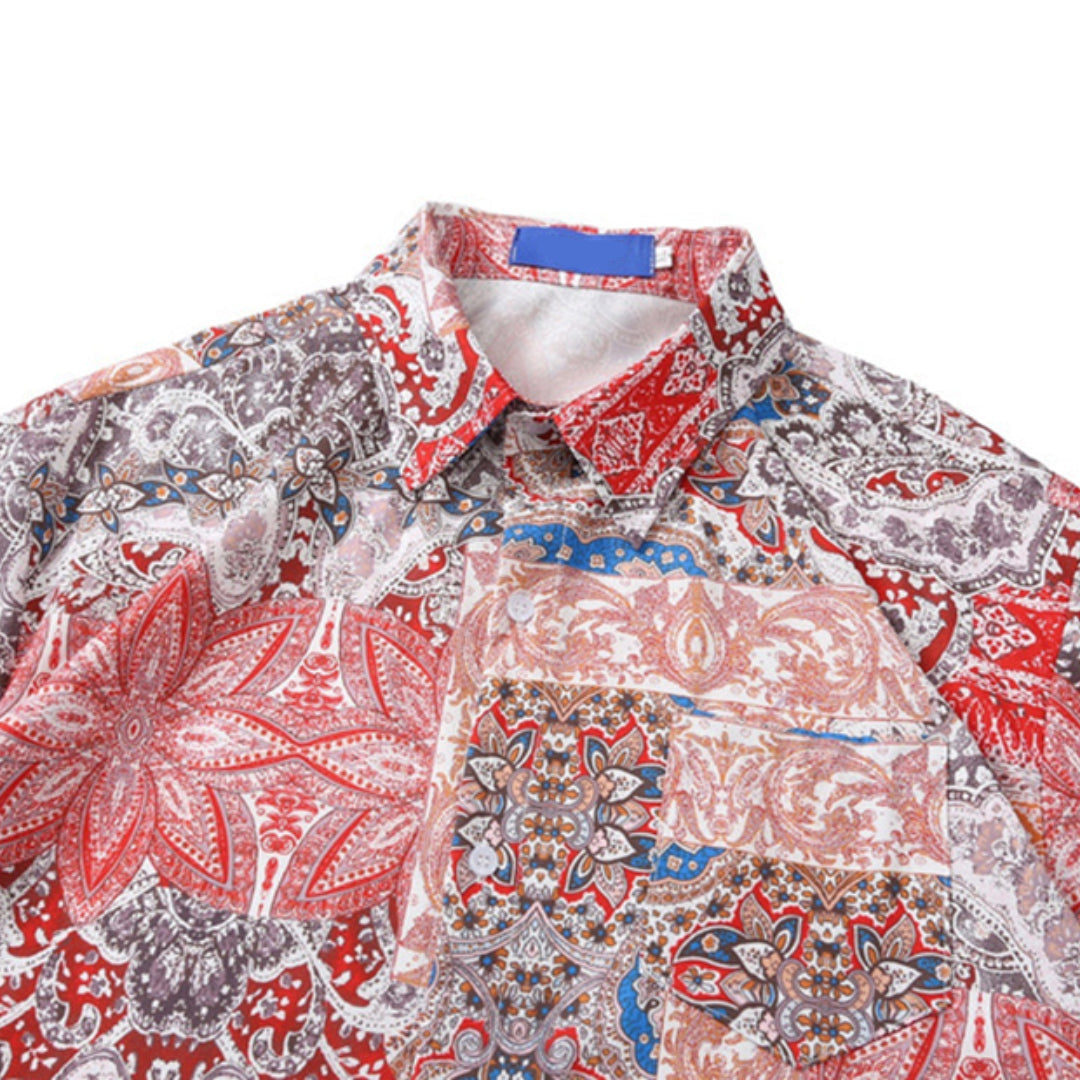 crimson knot paisley shirt