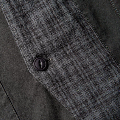 Crew Plaid Collarless Shirt