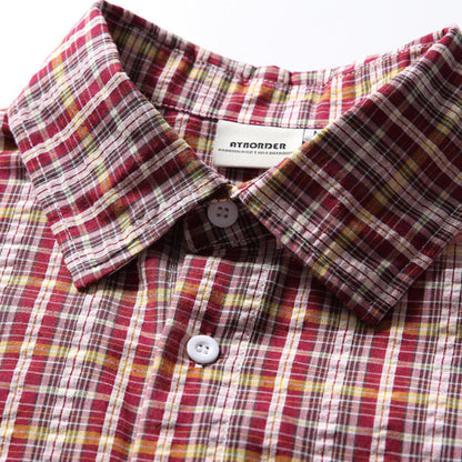 Plaid Drawstring Shirt