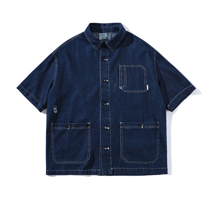 Navy Carpenter Denim Shirt