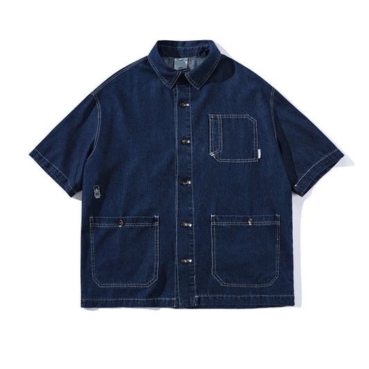 Navy Carpenter Denim Shirt
