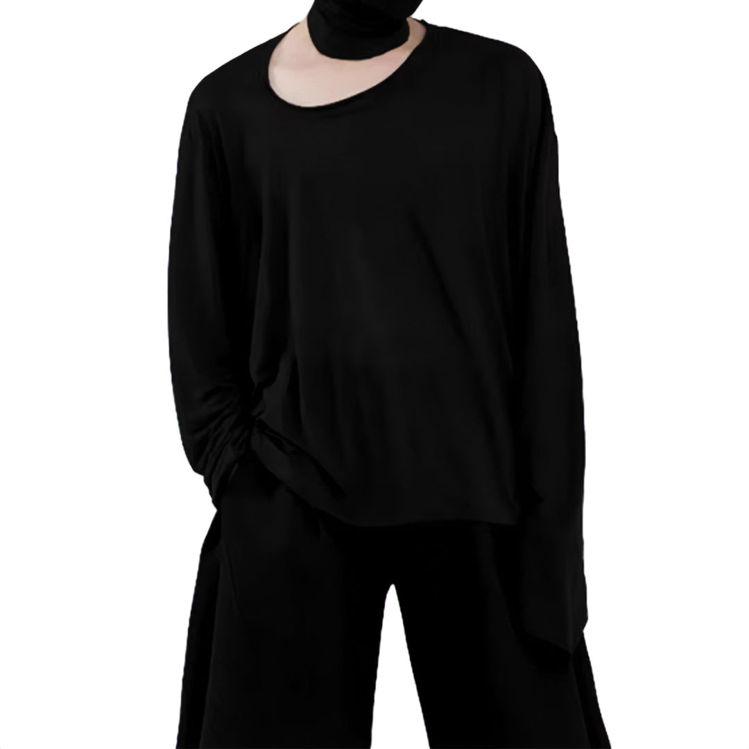 slanted long sleeve t-shirt