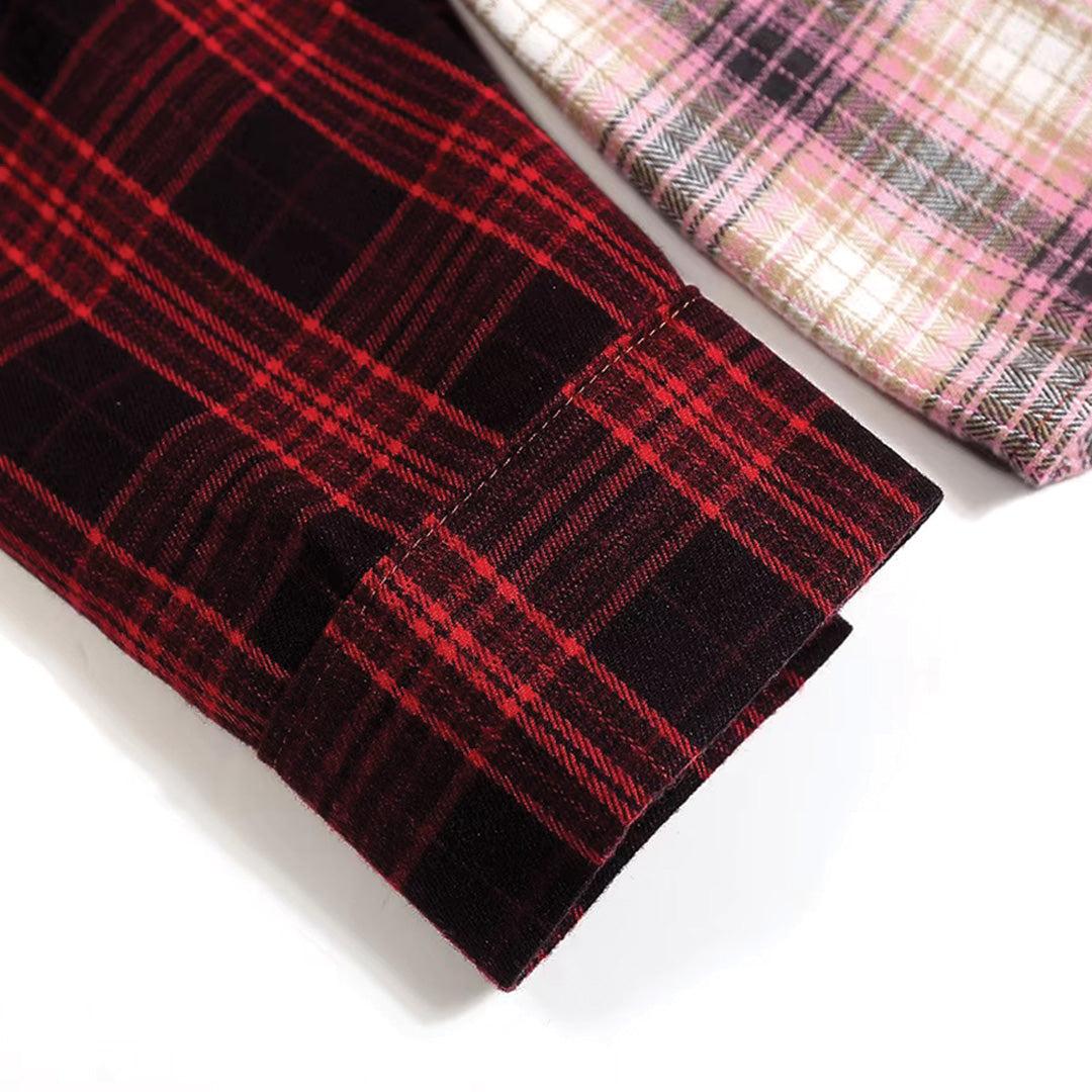 blood plum plaid shirt