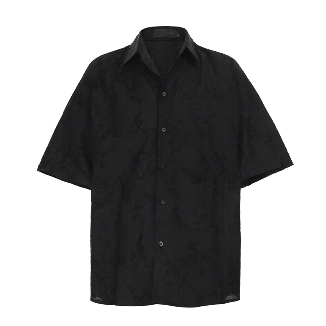 trace stone jacquard shirt