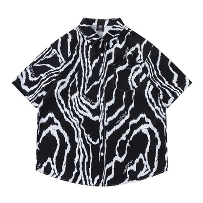 Stripe Wave Short Sleeve Shirt