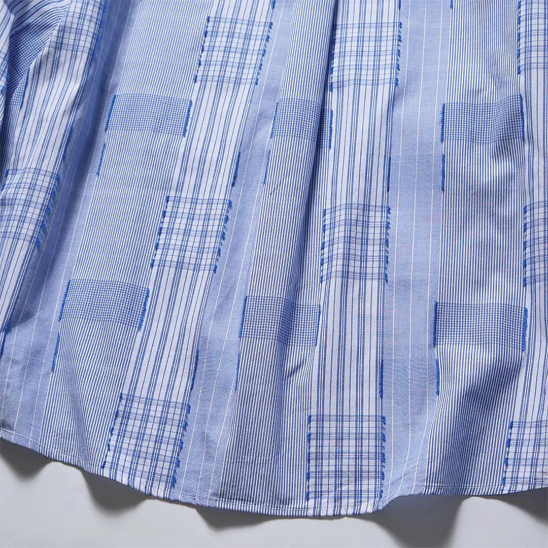 splice blue plaid shirt