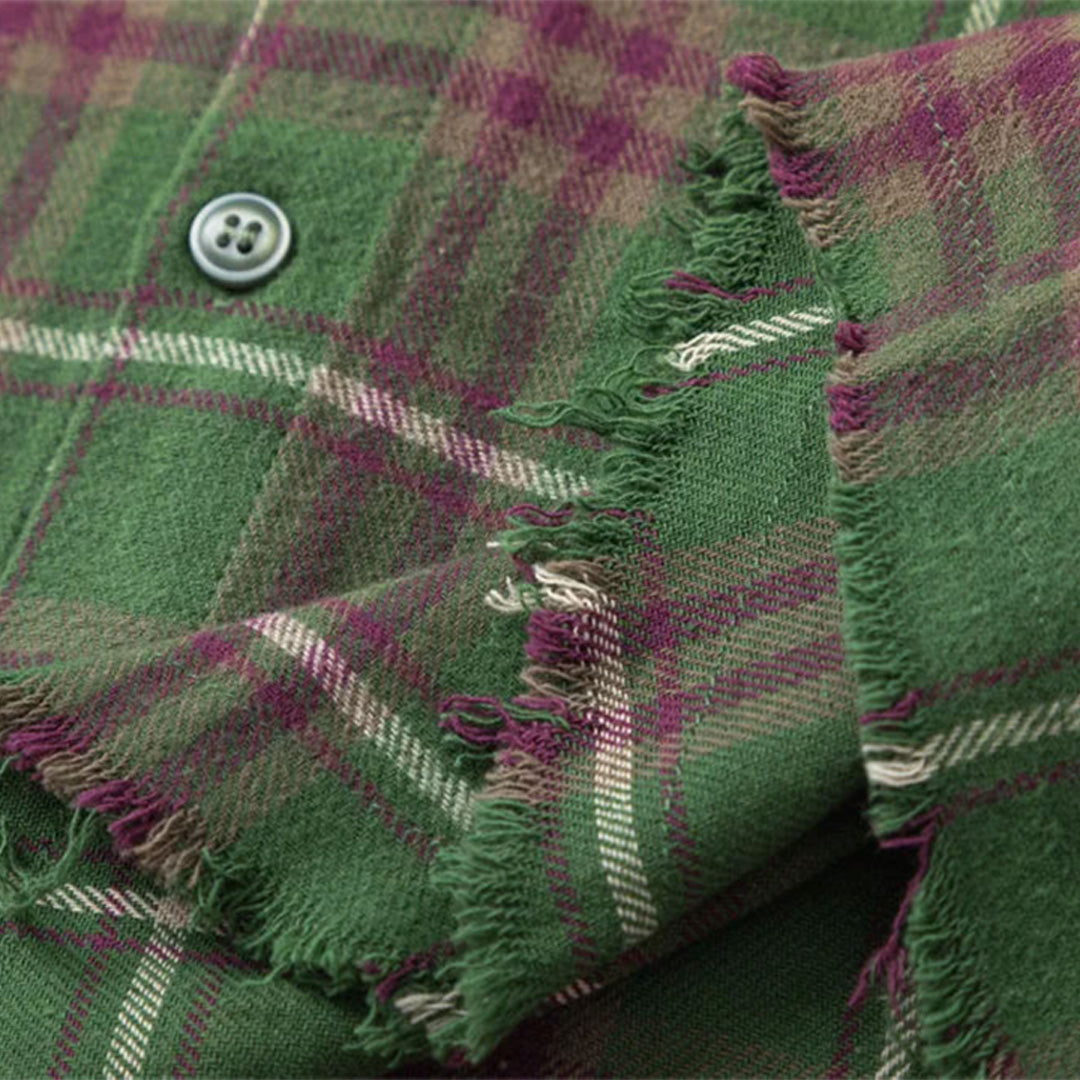 vintage denim plaid shirt