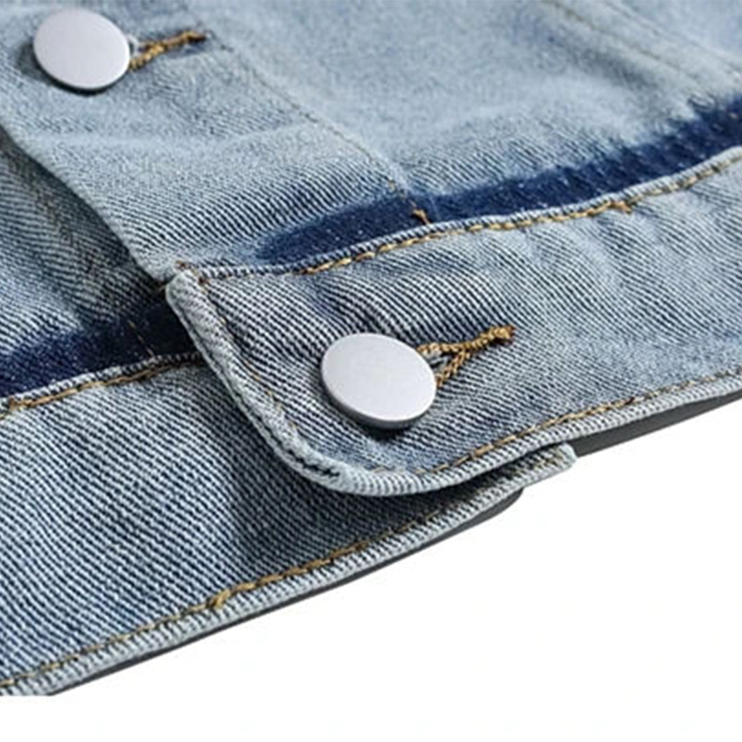 raw edged denim shirt