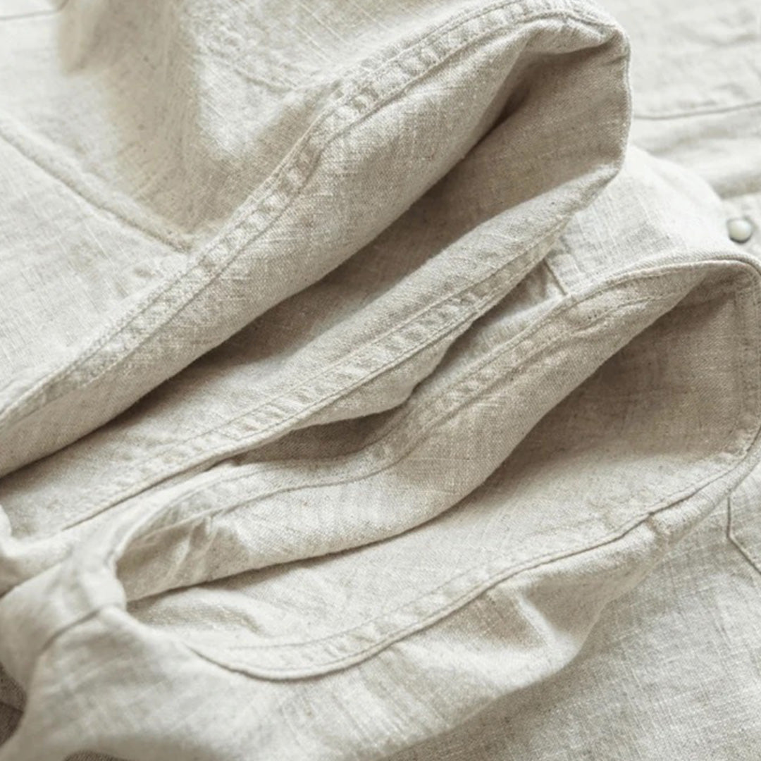 long horn linen shirt