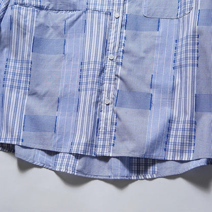 Splice Blue Plaid Shirt