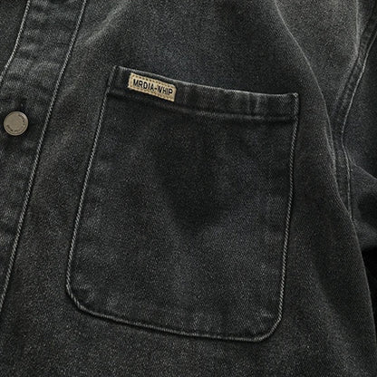 Washed Black Denim Shirt
