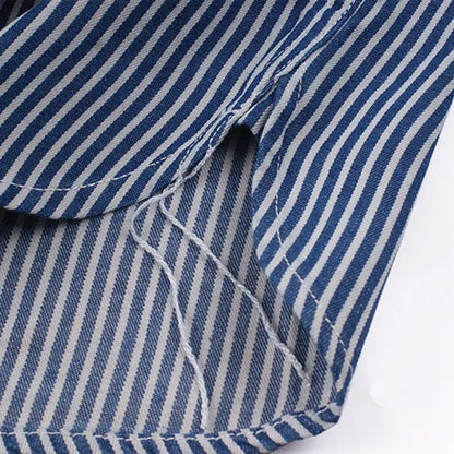 Retro Striped Work Shirt