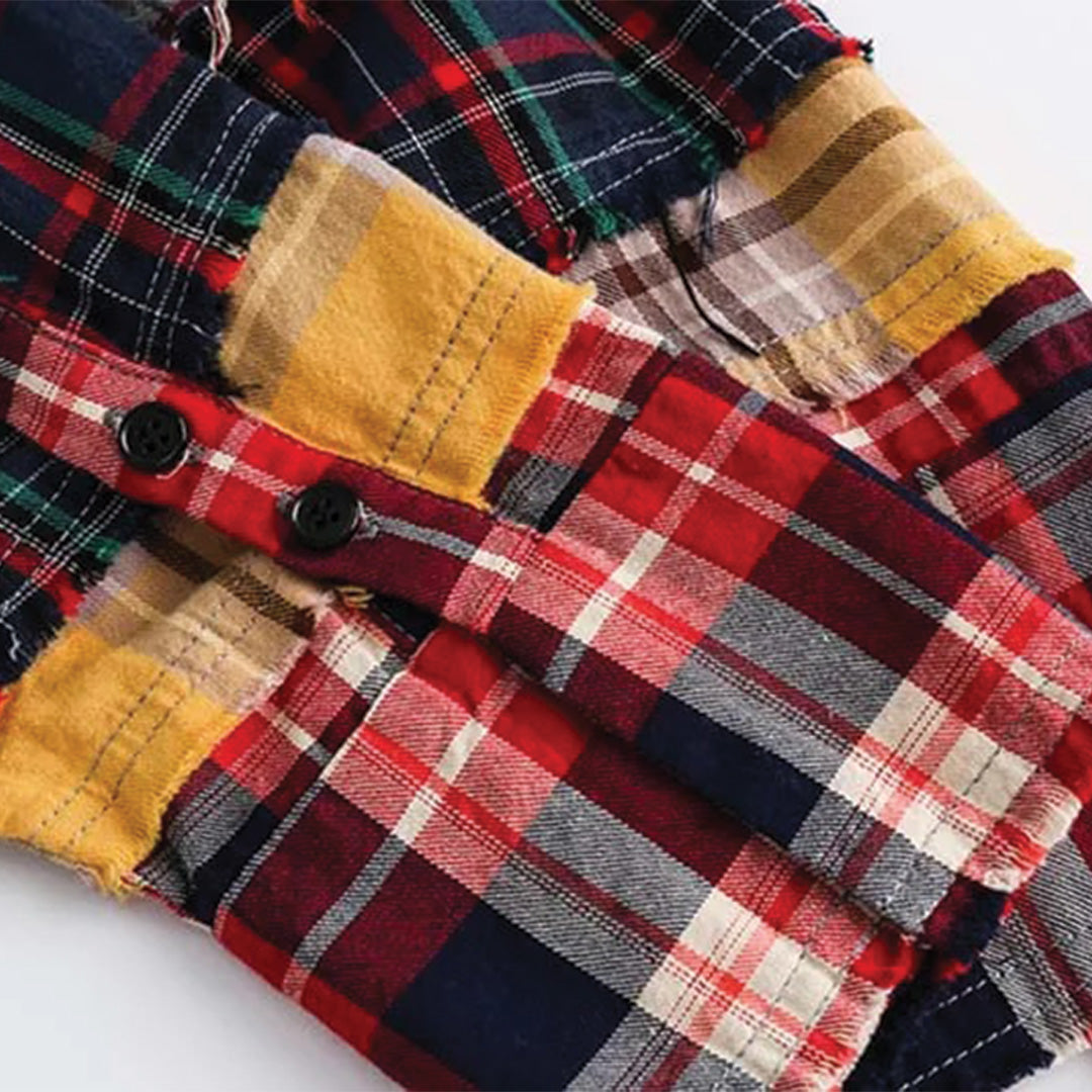 band collar oversized shirt