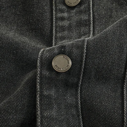Washed Black Denim Shirt