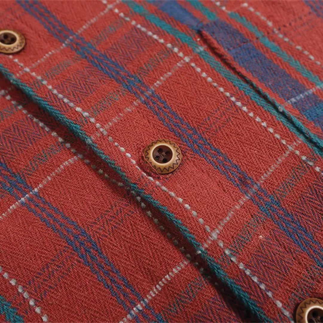 blood plum plaid shirt