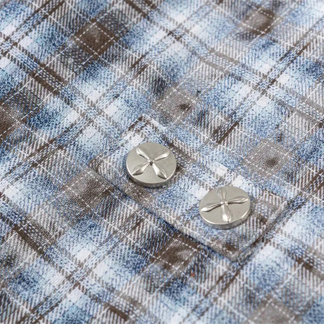 noir bleu distress shirt