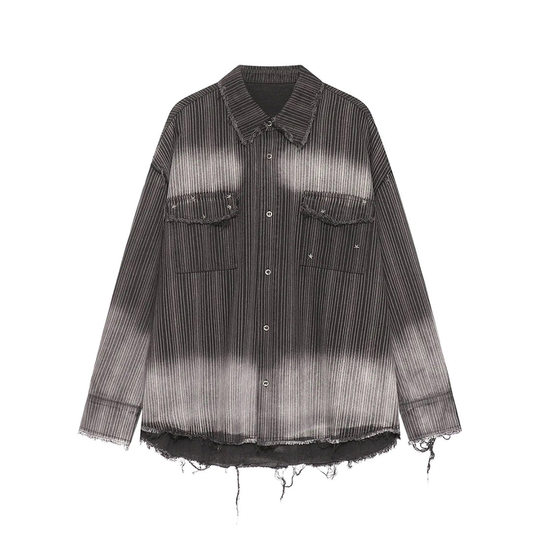 black gradient faded shirt
