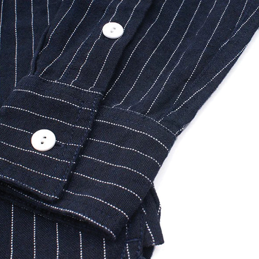retro striped work shirt