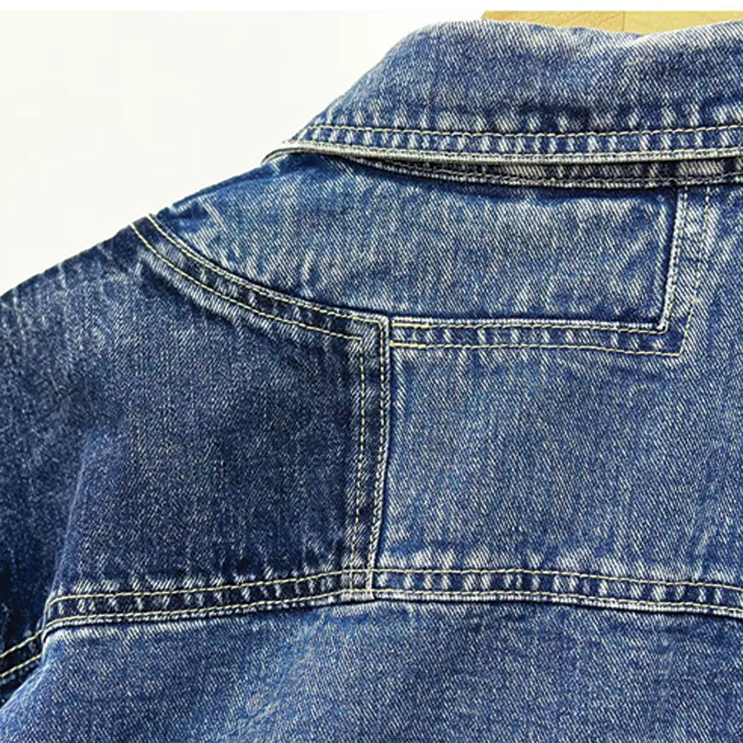 paisley washed denim shirt