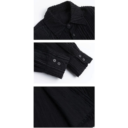 Black Fray Stitch Shirt