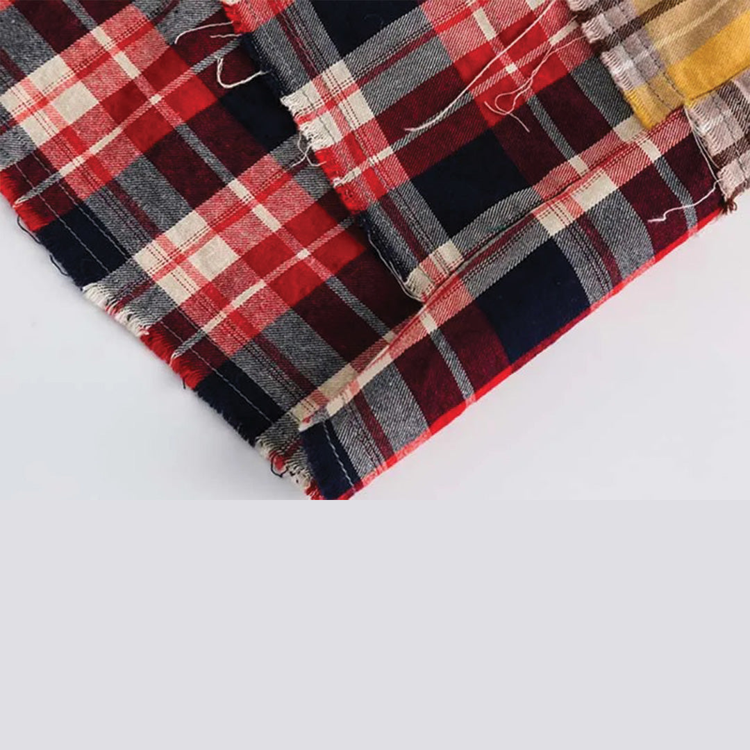 band collar oversized shirt