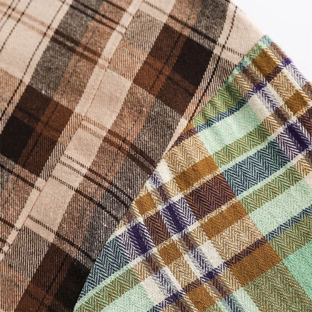 heritage patchwork plaid shirt
