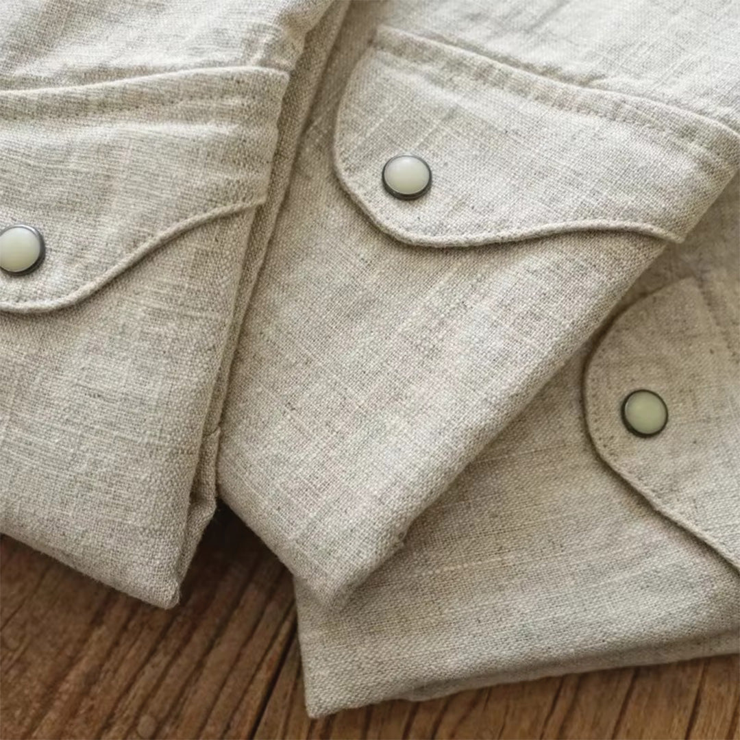 long horn linen shirt