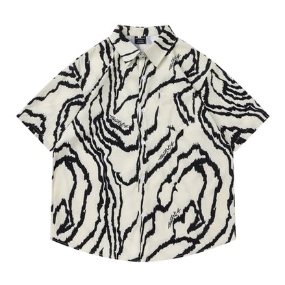 Stripe Wave Short Sleeve Shirt