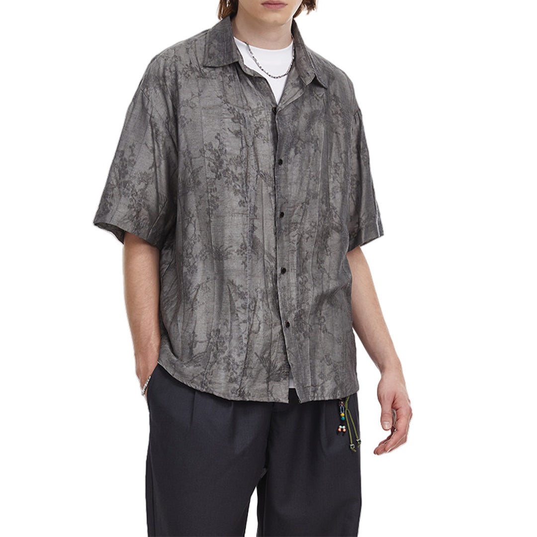 trace stone jacquard shirt
