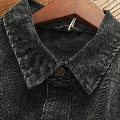 Washed Black Denim Shirt