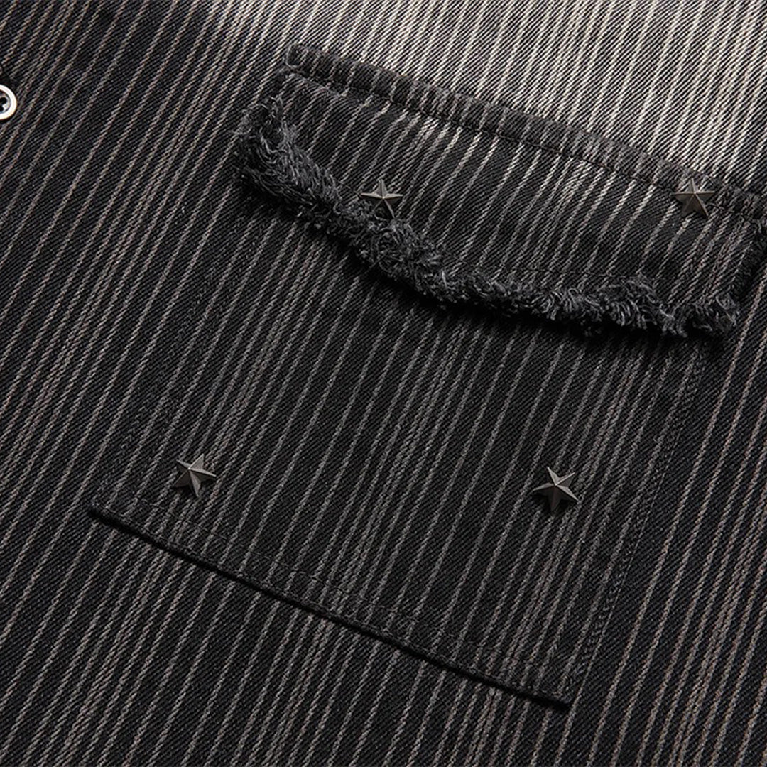 black gradient faded shirt