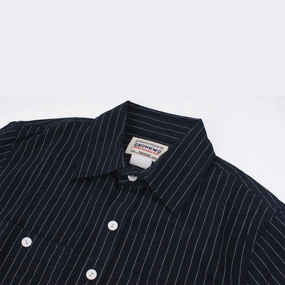 Retro Striped Work Shirt