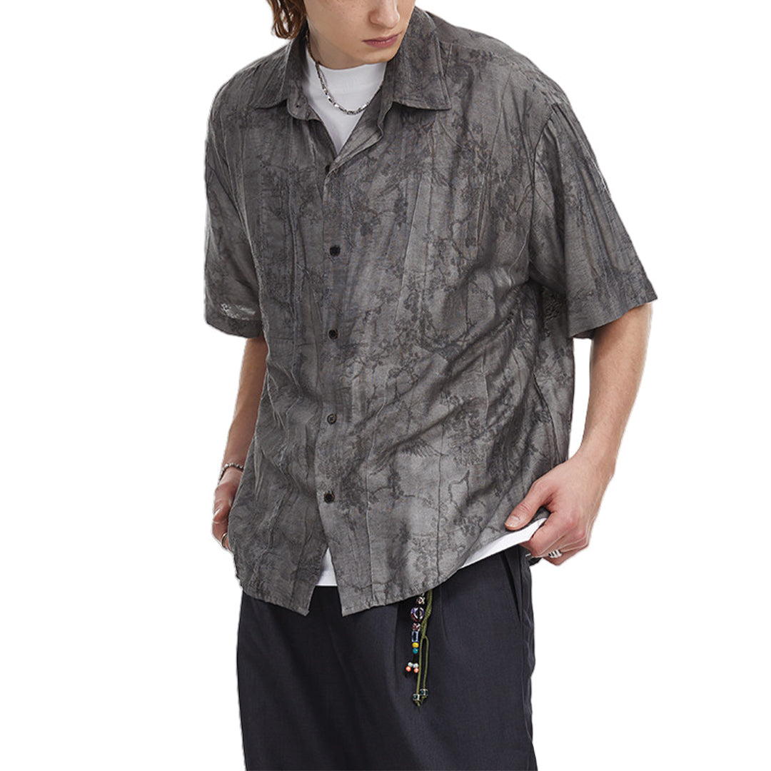 trace stone jacquard shirt
