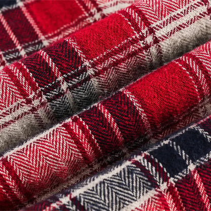Raw Plaid Check-Pattern Shirt