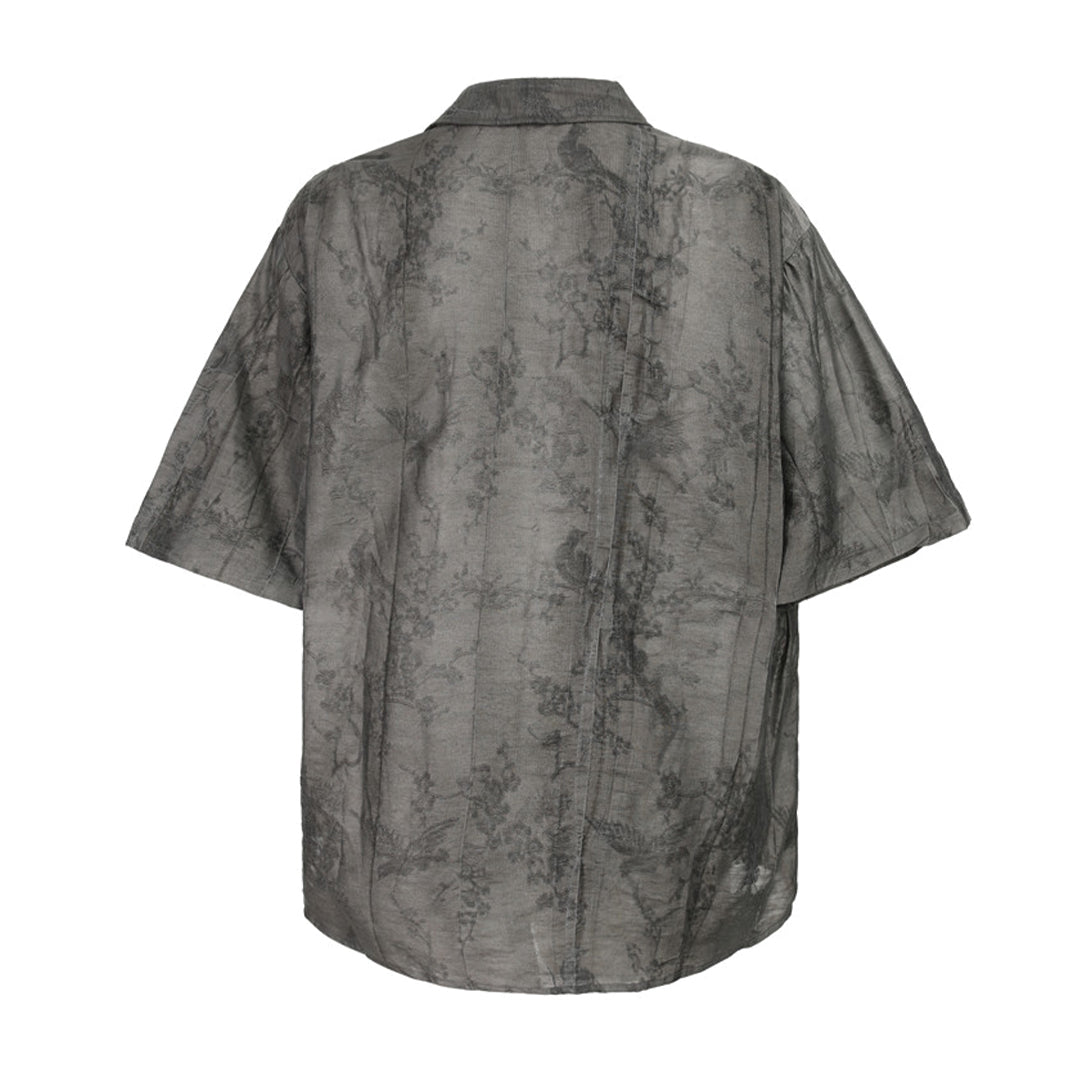 trace stone jacquard shirt