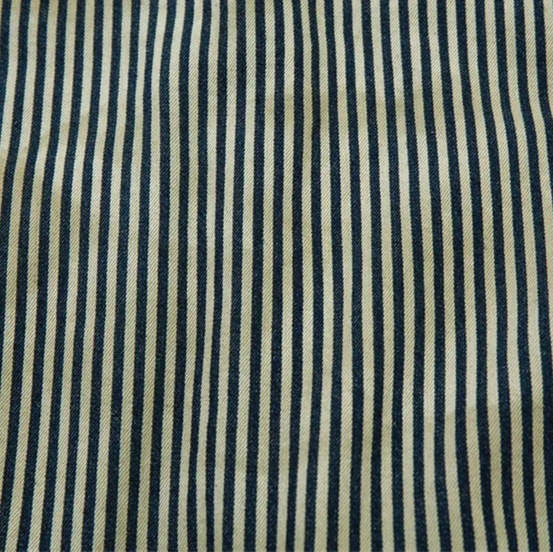 distressed pocket striped shirt